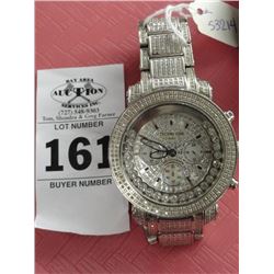 Man's Stainless Steel & Diamond Techno Com by KC Watch (MCV $200)