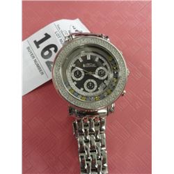 Man's Stainless Steel & Diamond Freeze Watch (MCV $350)