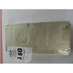 Heraeus Precious Metals 100 T/OZ Silver Bar (Tests Silver)