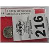 Image 2 : 3-Pack of Silver Mercury Dimes