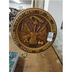 Dept. of Army Plaque