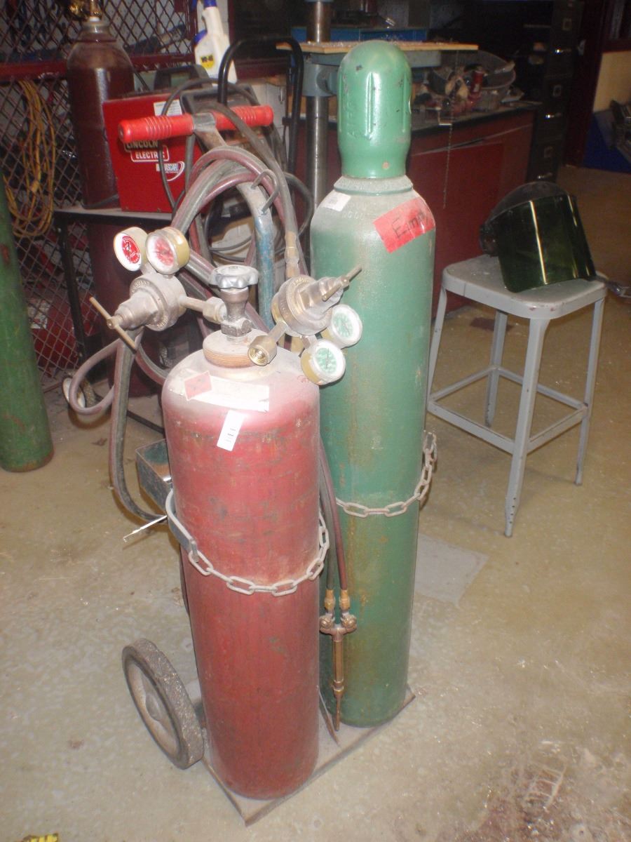 Cutting Torch Set w/ Acetylene Tank & Oxygen Tank