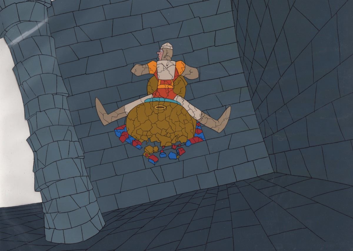 Original Production Cel & Background from the Video Game Dragon's Lair