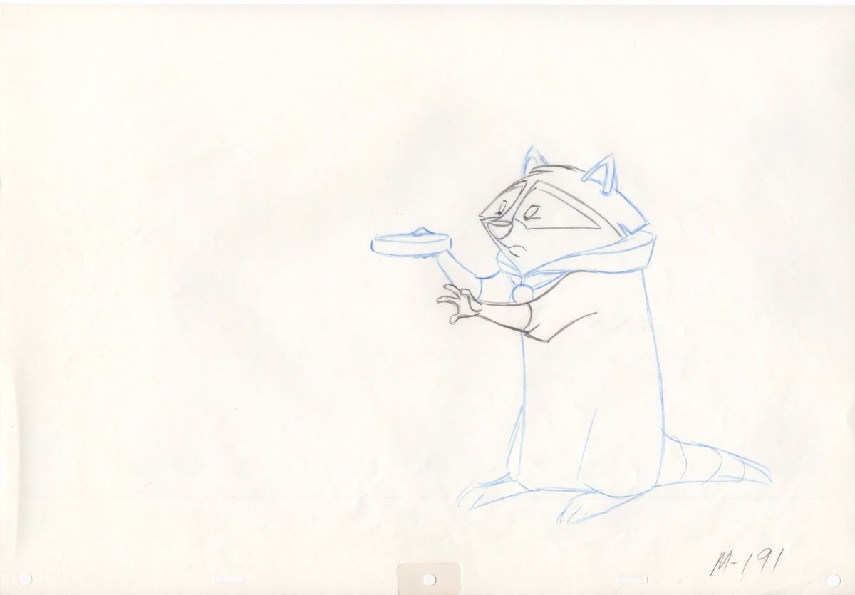 Original Nik Ranieri Production Drawing of Meeko from Pocahontas ...