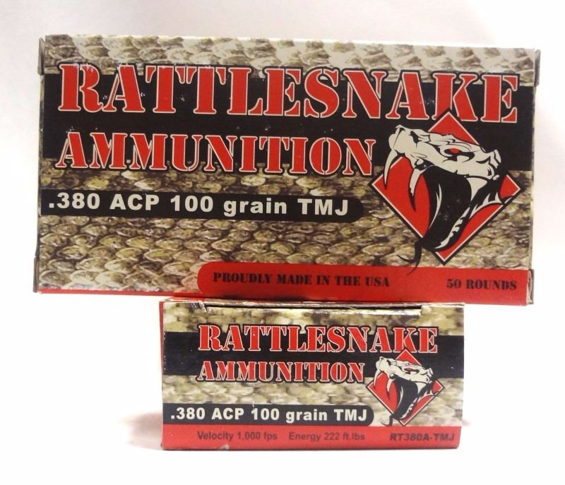 2 Boxes of Rattlesnake Ammo .380 ACP