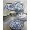 Image 1 : A collection of 18th century Chinese blue and white tea wares, mainly painted with flowers and figu.