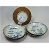 Image 1 : A set of five Chinese Batavian ware saucers from the Nanking cargo of 1752, the exteriors cafe au l.