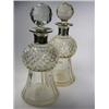 Image 1 : A pair of thistle shaped decanters and stoppers, silver mounted by CJF, London 1901 and Chester 189.