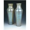 Image 1 : A pair of early 20th century 'Papilon' iridescent vases, attributed to Loetz, the waisted cylindric.