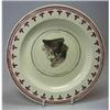 Image 1 : A late 18th century Turner's creamware plate printed in black centrally with reversible heads of the