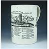 Image 1 : A late 18th century Liverpool creamware mug printed in black with the 'East View of Liverpool Light.