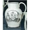 Image 1 : An 18th century Liverpool creamware jug printed in black by Joseph Johnson with the Farmer's arms o.