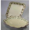 Image 1 : An early 19th century Wedgwood and another creamware dish, the wavy diamond shaped rim of the forme.