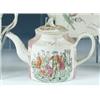 Image 1 : A late 18th century creamware teapot, possibly Leeds, printed by William Greatbatch with two scenes.