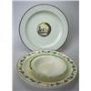 Image 1 : An early 19th century Wedgwood creamware soup plate printed and painted with ivy leaf rim, impressed