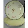 Image 1 : An early 19th century Wedgwood creamware circular tray painted with sprigs of pink roses and other f