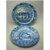Image 1 : Attributed to J and R Riley, a mid 19th century blue and white plate printed with an Indian street..