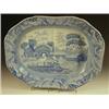 Image 1 : An early 19th century Spode blue and white platter printed in blue with the gate of Sebastian at Ca.