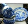 Image 1 : A Copeland Spode's Italian part wash set, one piece dated 1923, each piece typically printed in blue