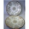 Image 1 : A pair of Flight, Barr and Barr Worcester plates gilt with gadrooned rims outside seaweed and centr.
