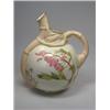 Image 1 : A Royal Worcester ewer, mark for 1890, the spherical body printed and painted with flowers on the wh