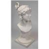 Image 1 : A Sevres Art Nouveau biscuit bust of 'Nonia', dated 1910 and after Paul-Roussel, her hair tied up w.