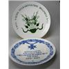 Image 1 : Two 20th century Meissen regimental plates, one in blue for the 'Koniglich Sachsisches Grenadier-Re.