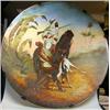 Image 1 : A late 19th century charger, possibly German or Austrian, painted with an Arab on horseback looking.