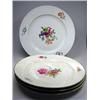 Image 1 : A set of four Marcolini Meissen plates, each painted with central bunch of flowers and three sprigs.