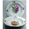 Image 1 : A pair of Marcolini Meissen soup plates, each painted with central bunch of flowers within four spr.