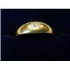 Image 1 : An 18ct gold Gypsy set ring with single old cut diamond  £80-120...