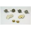 Image 1 : A suite of Gentleman's 18ct gold and platinum dress jewellery including a pair of octagonal engine..