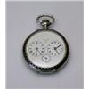 Image 1 : A late 19th century silver cased Turkish market open face keyless pocket watch, the dual dial white.