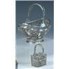 Image 1 : A mid 19th century Russian silver filigree basket marked for 1854, raised on an oval foliate decora.