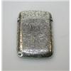 Image 1 : An Edwardian silver calling card case, maker W*T, Birmingham 1903, of rectangular shape engraved wi.