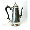 Image 1 : A Victorian silver coffee pot by Turner Bradbury, London 1893, of plain tapering baluster form fitte