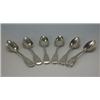 Image 1 : A set of six George III silver fiddle pattern teaspoons, maker WS, London 1778, engraved "A", 13.5c.
