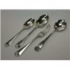 Image 1 : A mixed lot of silver flatware comprising: six rattail patterned tablespoons (5 x George Jackson an.