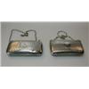 Image 1 : A silver evening purse, maker's mark indistinct, Chester 1916, of rectangular shape, engine turned,.