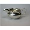 Image 1 : A silver cream jug, maker CE, London 1926, of compressed circular shape with broad spout and scroll.