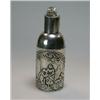 Image 1 : An Edwardian perfume bottle contained in a silver sleeve by William Comyns, London 1902, the body e.