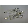 Image 1 : Seven George III, William IV and Victorian silver fiddle pattern teaspoons, various dates and maker.