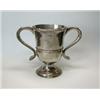 Image 1 : A George III silver two handled cup, by John Langlands, Newcastle 1774, raised on a circular pedest.