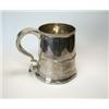 Image 1 : A George II silver Quart Mug by Isaac Cookson (very faint mark remaining), Newcastle 1750, of plain.