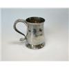 Image 1 : A George II silver mug by Isaac Cookson, Newcastle 1757, raised on a spreading circular foot, the p.