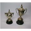 Image 1 : Two small decorative silver trophy cups and covers, one by The Barnards, London 1932, 10.5cm, the o.