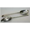 Image 1 : A pair of silver Old English bright cut tablespoons, maker W.C, London 1776, 22cm, 4oz   £80-120...