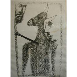 Sir Sidney Nolan, OM, CBE (1917-1992) The Minotaur, lithograph, No.14/75, Printed from the stone by.