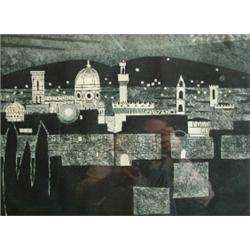 Julian Trevelyan (1910-1989) Florence at Night, signed in pencil lower right "Julian Trevelyan", a..