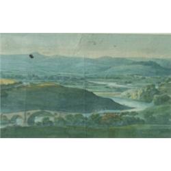 John Christian Schetky (1778-1874) The River Tweed, circa 1800, watercolour 16 x 28cm; and Jenny Dea